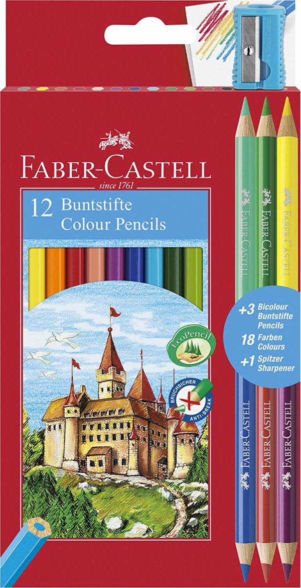 Faber-Castell - Colori a Matita + Temperino - DF Toys & Games